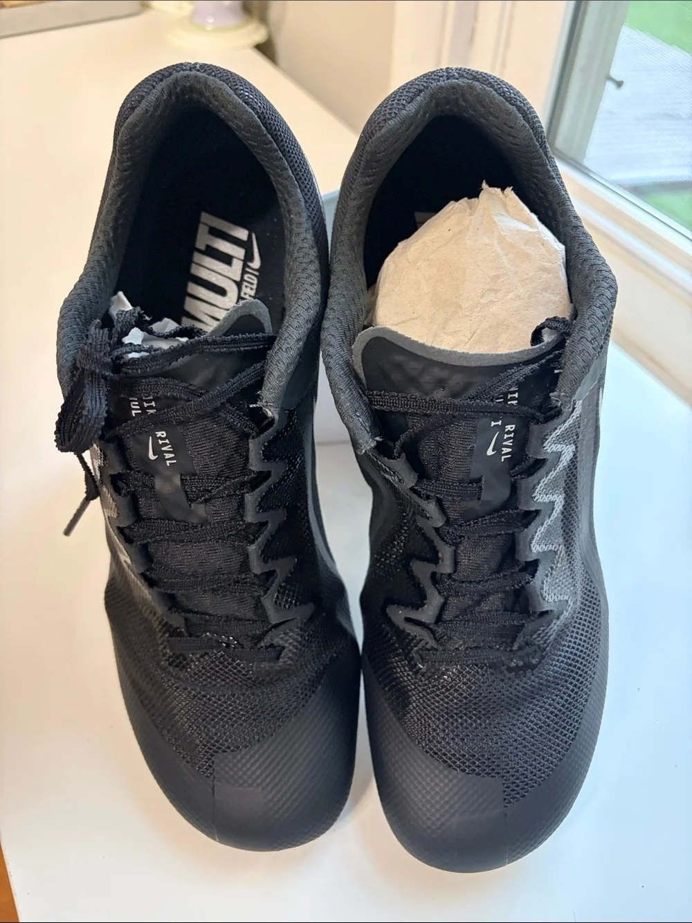 Nike Zoom Rival Multi Track & Field Shoes Black/Silver Men 9.5 NWOT